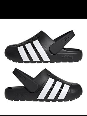 🆕 Women's SIZE 8 Black Adidas Adilette Clogs 2.0